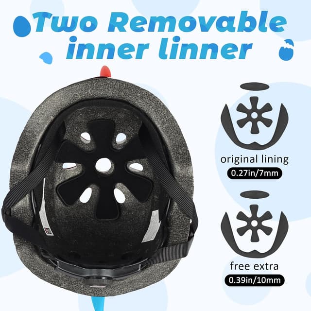 Detalle 1 de Atphfety Toddler Kids Bike Helmet with 3D Dino/Shark Design, Adjustable Fit, Multi-Sport, 3 Sizes