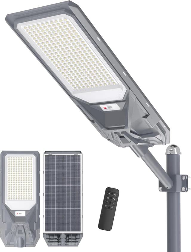 Detalle de Gefolly SL-9000W lampione solare LED da esterno IP67 con telecomando e sensore di movimento