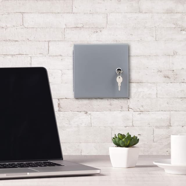 Detalle 1 de Relaxdays caisse à monnaie verrouillable gris