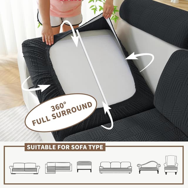 Thumbnail 5 de Ystyle Funda Asiento Sofa Ajustable Gris