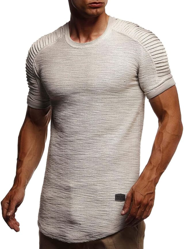 Thumbnail 6 de Leif Nelson T-shirt d’été homme à col rond en 100 % coton, coupe droite