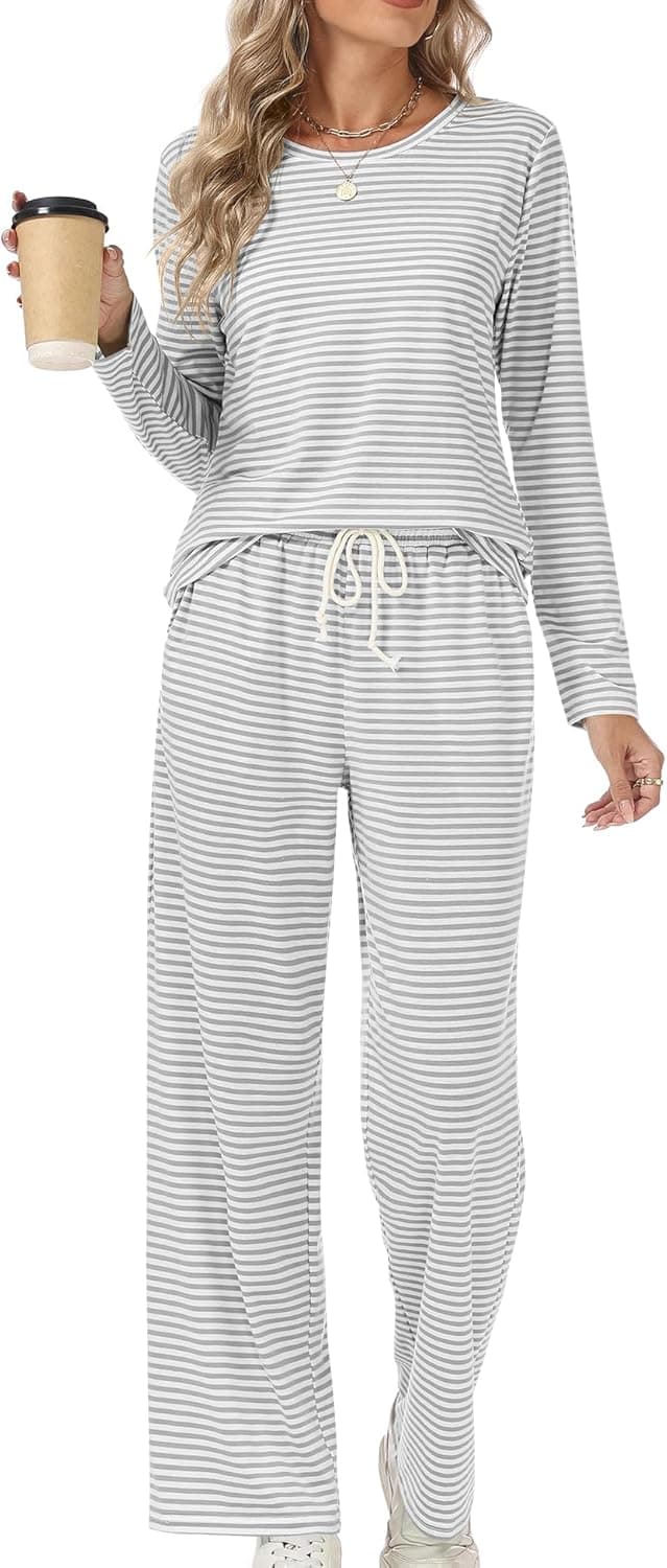 Detalle de Rapbin Schlafanzug Damen Lang Pyjama Set