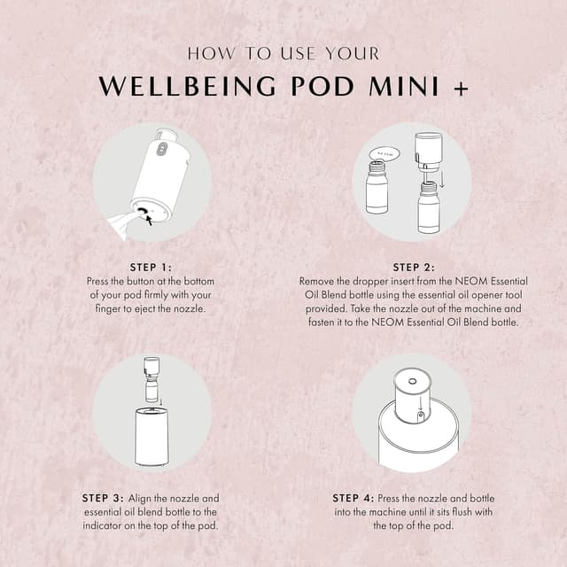 Detalle de NEOM Wellbeing Pod Mini+ diffuser 125 hours