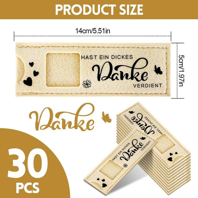 Thumbnail 1 de Du Hast Ein Dickes Danke Filzbeutel 30er