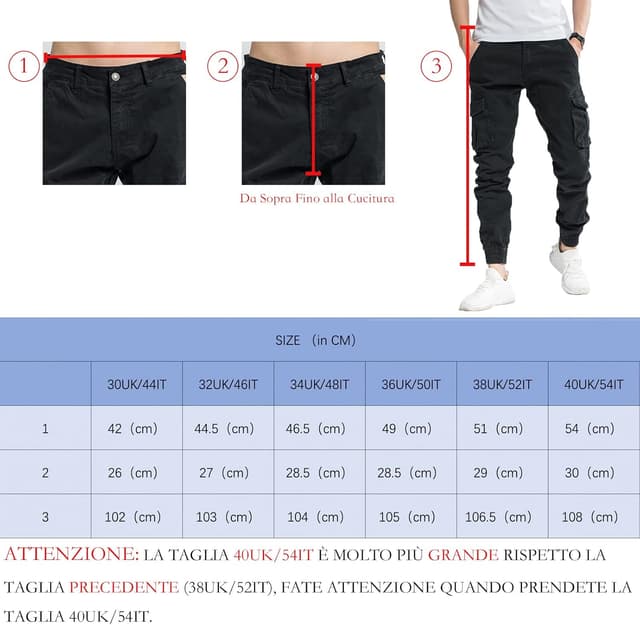 Thumbnail 4 de TONY BACKER G6551 Pantaloni cargo uomo casual