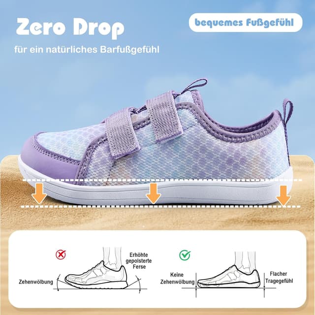 Detalle 2 de IceUnicorn Barfußschuhe Kinder – breite Barefoot-/Aquaschuhe für Jungen & Mädchen