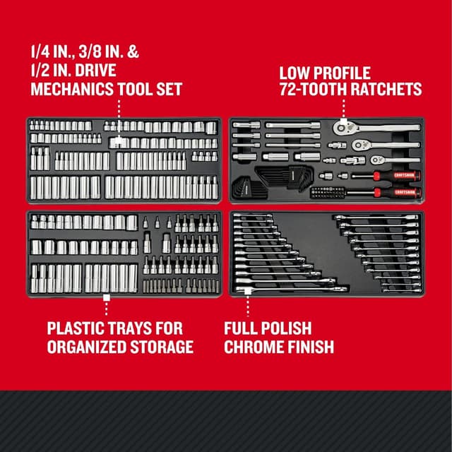 Detalle 2 de CRAFTSMAN CMMT12139 298-Piece Mechanics Set