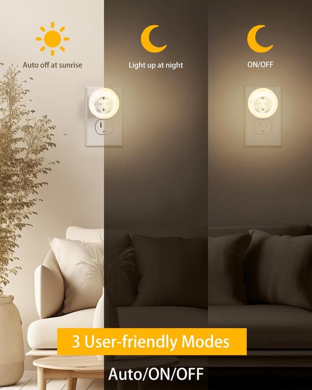 Detalle de Bowfar Nachtlicht Steckdose 2700K