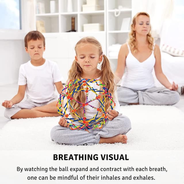Detalle de 4E’s Novelty Expandable Breathing Ball Sphere (Expands 6 to 12") — Breathing Visual Fidget Toy for Kids & Adults
