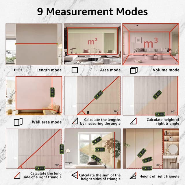 Thumbnail 2 de Huepar Dual Laser Entfernungsmesser 120 m đ