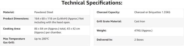 Detalle 2 de CosmoGrill Hybrid 9.5 kW dual fuel BBQ