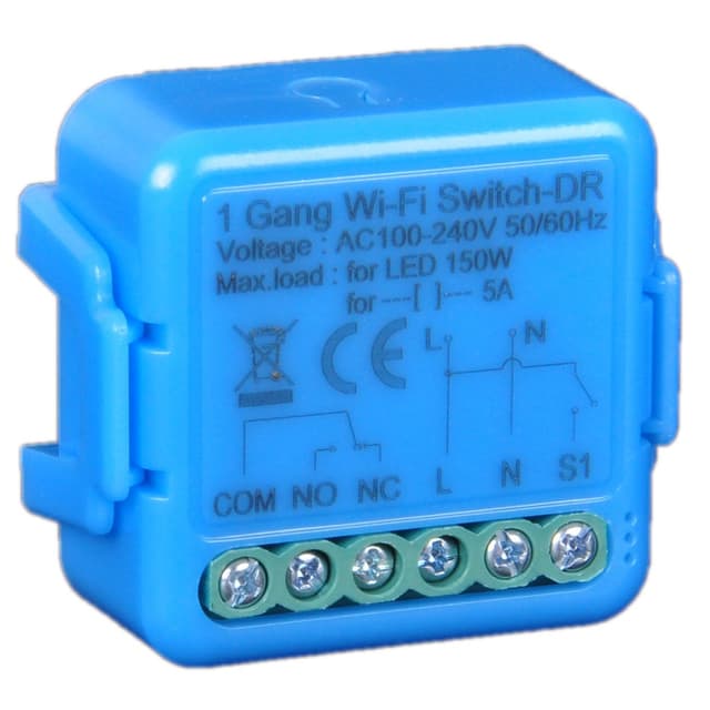 Detalle de Yueyang WiFi Smart Switch 220V (Tuya/Smart Life) con relè e contatto a secco, controllo da app e vocale