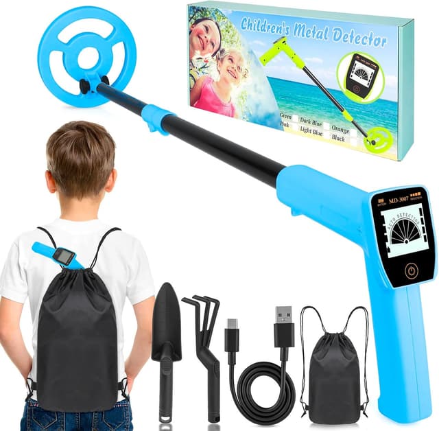 Thumbnail 6 de iTayga verstellbarer Metalldetektor für Kinder (24–35") – wasserdichte Spule, faltbar, nur 0,88 Pfund