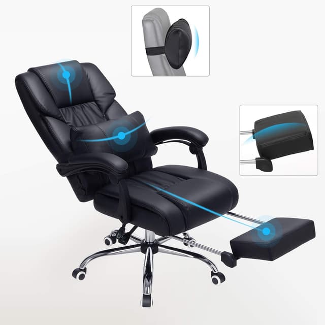 Thumbnail 4 de SONGMICS OBG71BUK office chair with footrest