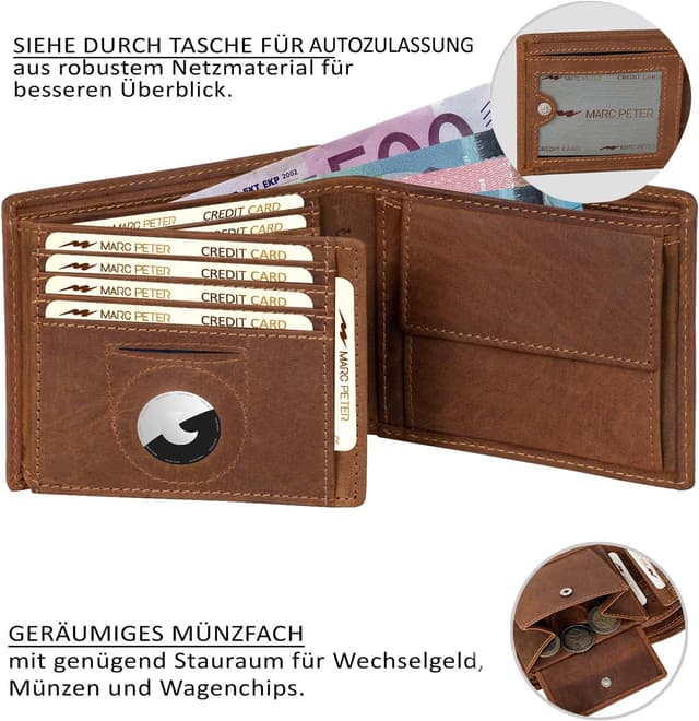 Detalle 2 de Marc Peter California AirTag Wallet Geldbörse