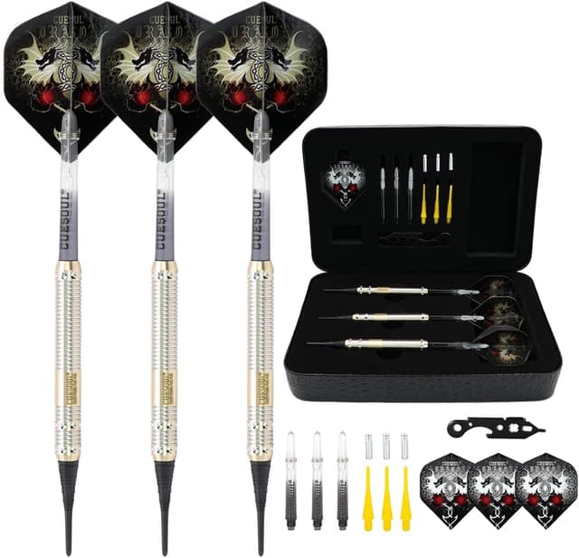 Detalle de CUESOUL Dragon Series : ensemble de fléchettes à pointe souple 16 g avec étui Luxe