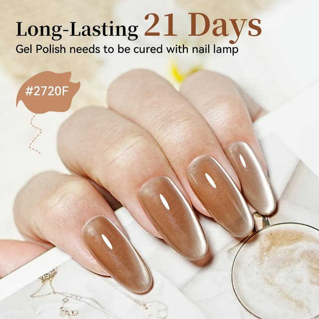 Thumbnail 6 de JODSONE Smalti semipermanenti magnetici effetto cat eye (10 colori) con base, top coat e magnete