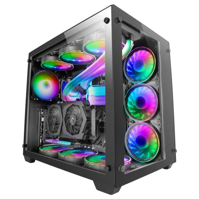 Detalle de Mars Gaming MCV3 Torre XXL E-ATX Cristal templado frontal y lateral 3.0 Negro