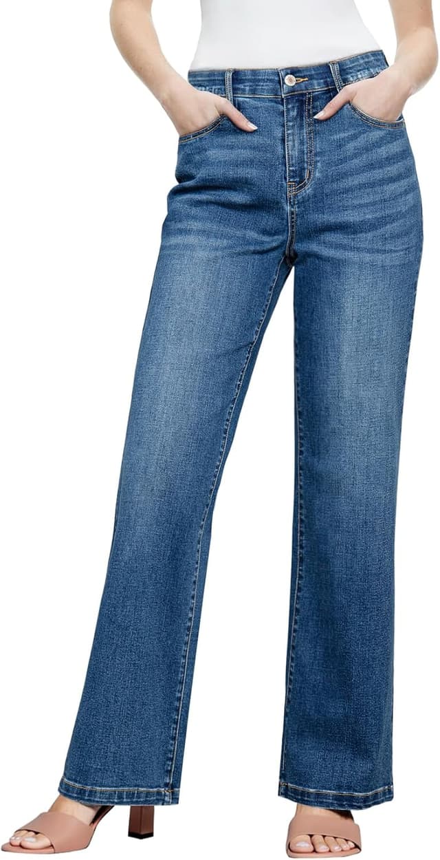 Detalle de Sidefeel Wide Leg Jeans High Waisted 1️⃣