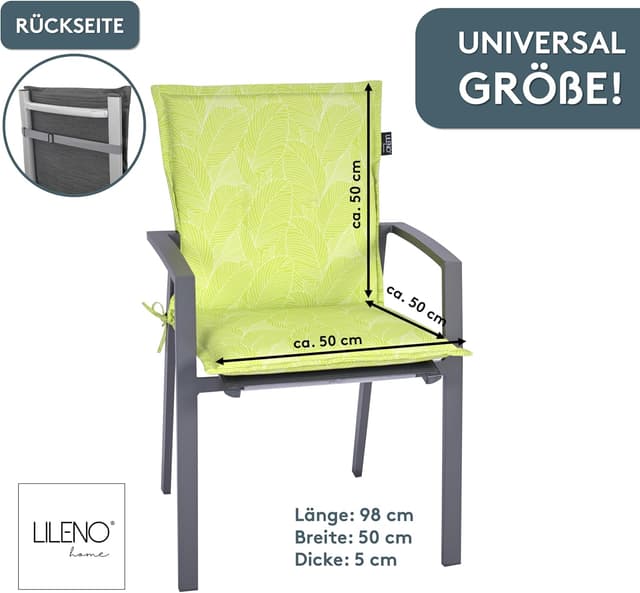 Detalle 2 de LILENO HOME Cojines para silla de jardín 🌿 Juego de 2
