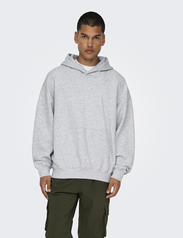 Detalle 2 de Only & Sons Hoodie ONSTURNER Sweatshirt con cappuccio e interno spazzolato