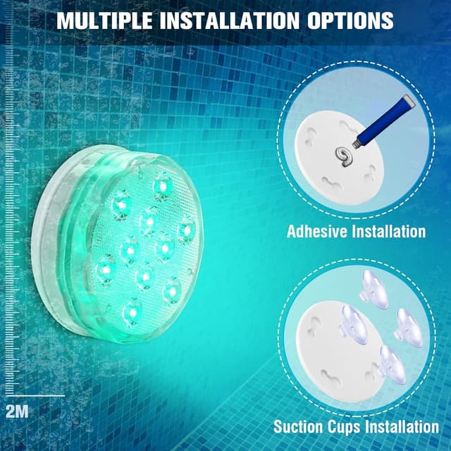 Thumbnail 2 de Qoolife LED Sommergibili Ricaricabile con Telecomando