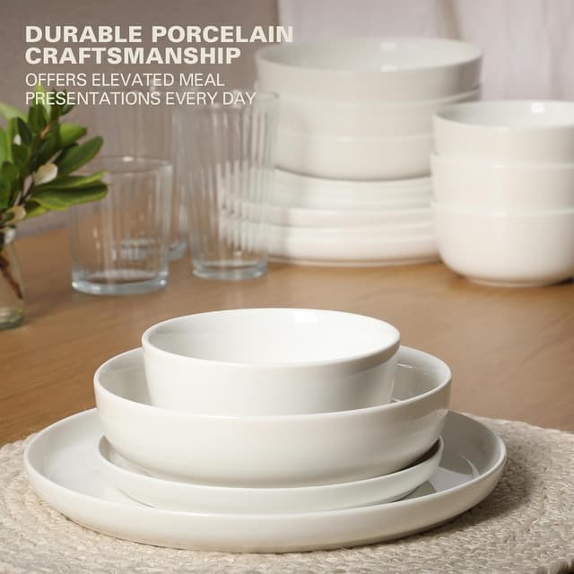Detalle de Gibson Home Oslo dinnerware set for 4