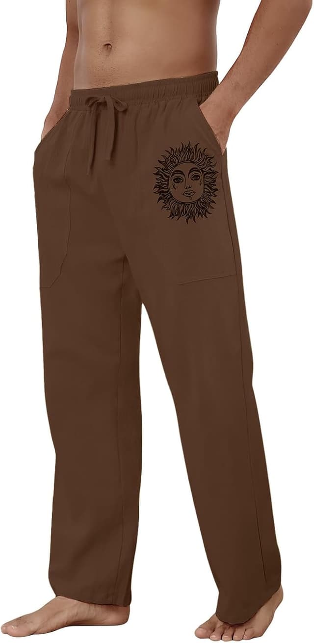 Detalle de Puimentiua Leinenhose Herren mit 95% Baumwolle