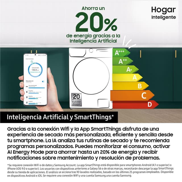 Detalle 2 de Samsung Bespoke AI 9kg QuickDrive secadora
