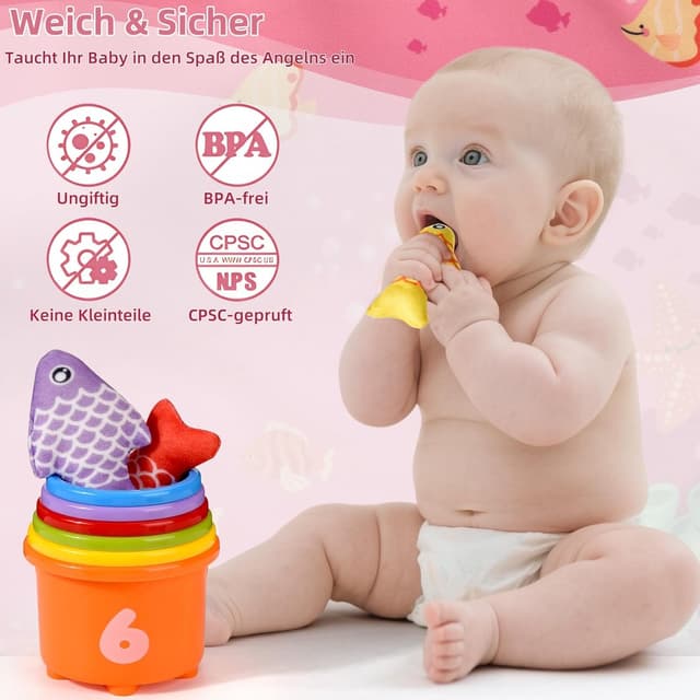Detalle 1 de Tokiyis Baby Angelspiel ab 12 Monaten, rosa