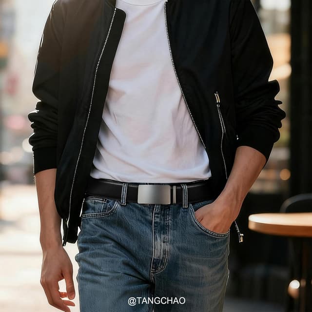 Detalle 2 de TANGCHAO Gürtel Herren 35 mm mit Riemen-Ratsche