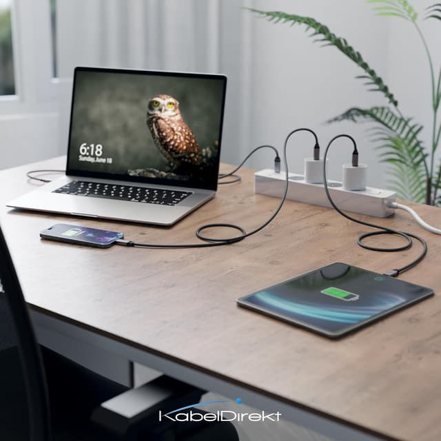 Thumbnail 5 de KabelDirekt USB C Kabel Schnellladen 60 W 0,6 m