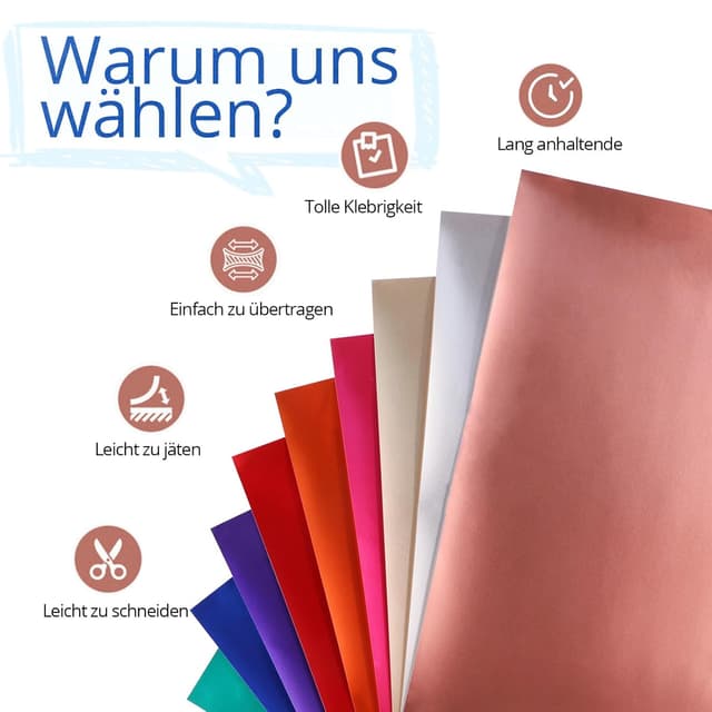 Thumbnail 4 de HTVRONT Metallic Vinylfolie für Cricut 9 Farben