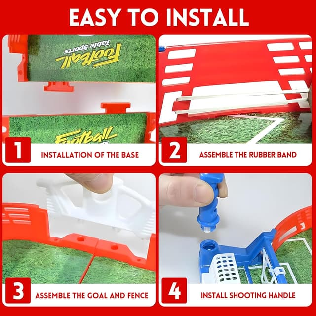 Detalle 2 de behone Baby Foot Enfant – mini baby-foot interactif parent-enfant avec 6 ballons