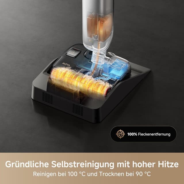 Detalle 2 de Mova X4 Plus Nass-Trocken-Sauger mit 20.000 Pa Saugkraft, Selbstreinigung (100 °C) und Auto-Reinigungslösung
