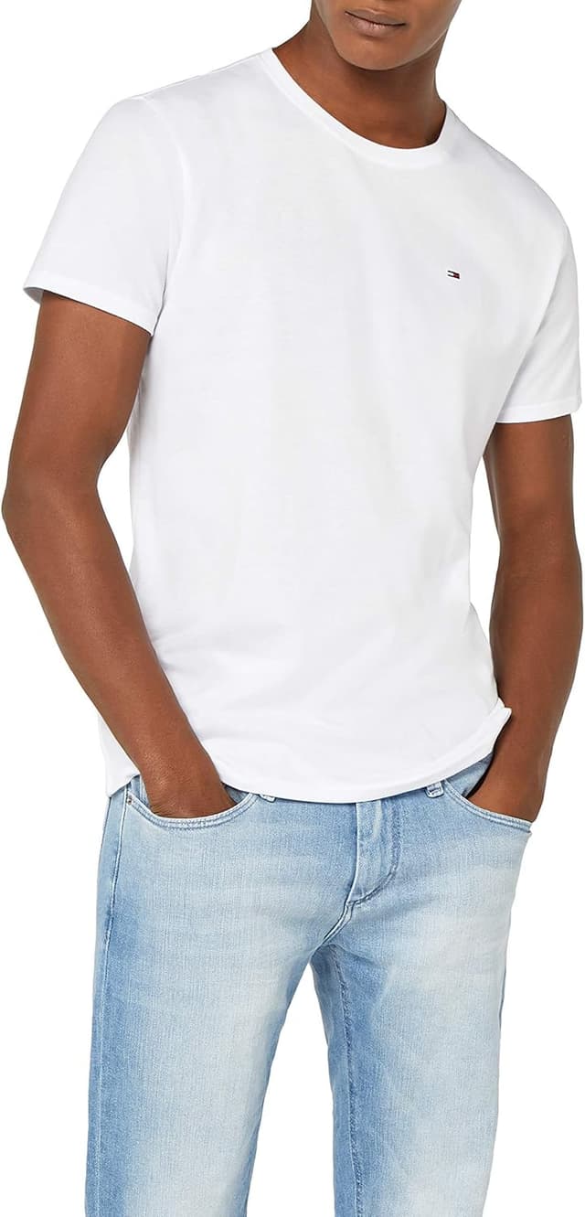 Detalle de Tommy Jeans Uomo T-Shirt Maniche Slim