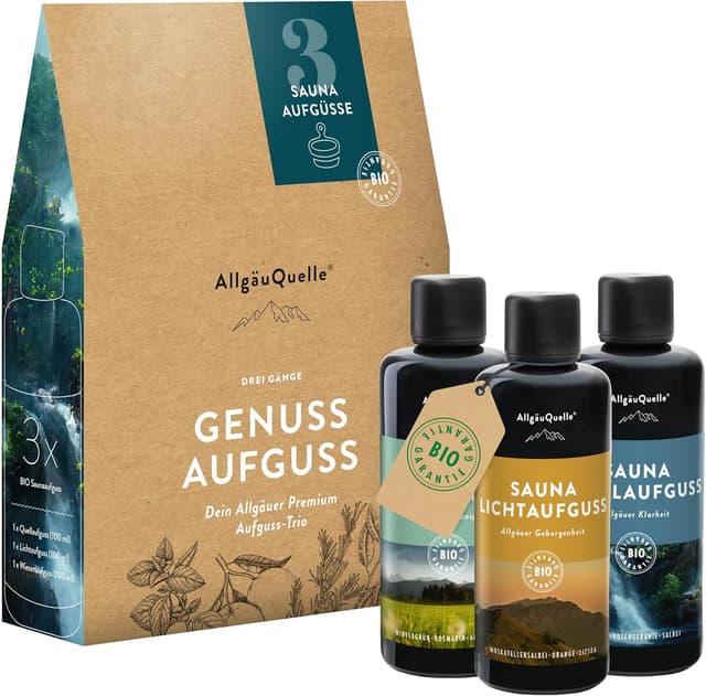 Detalle de AllgäuQuelle Saunaaufguss Bio 3x100ml