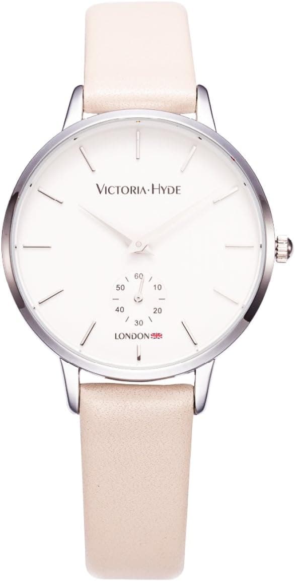 Detalle de VICTORIA HYDE Orologio analogico da donna in quarzo con cinturino in vera pelle impermeabile 3ATM