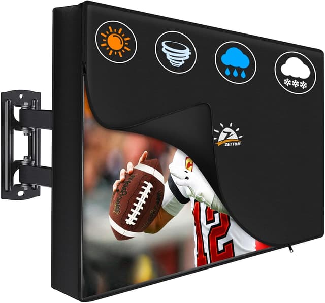 Detalle de Zettum Outdoor TV Cover 32 Inch (600D Waterproof) for 28–32" Flat Screen TVs