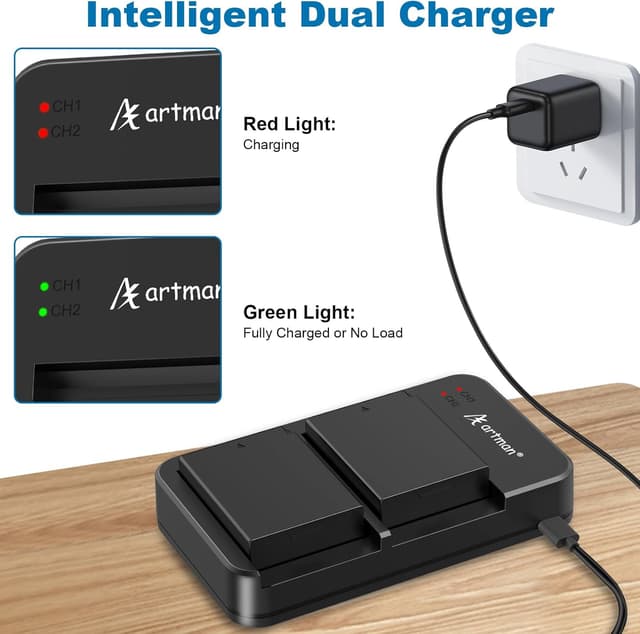 Thumbnail 4 de Artman LP‑E10 1600mAh battery 2-pack for Canon