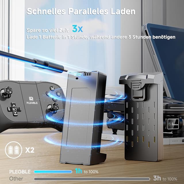 Detalle 2 de PLEGBLE PL-516 4K-Drohne für Kinder 28 Min