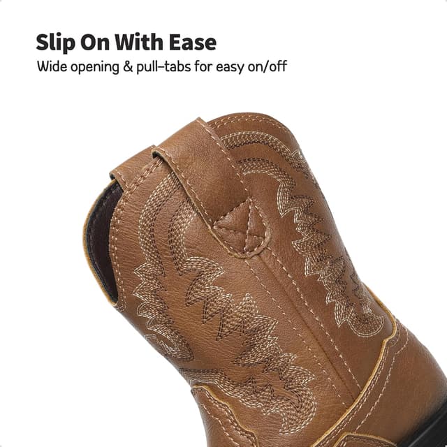 Detalle 2 de DREAM PAIRS Cowboy Boots Toddler 1 Emoji 📦