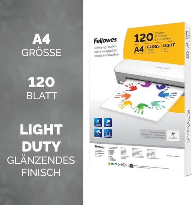 Detalle 2 de Fellowes 120pk A4 Laminierfolien