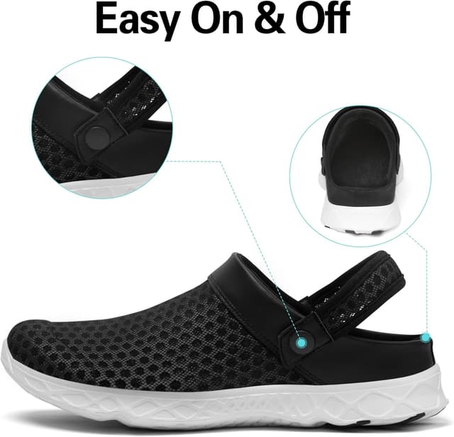 Detalle de SAGUARO Unisex Clogs Sommer-Hausschuhe für Garten & Strand (Gr. 36–48)