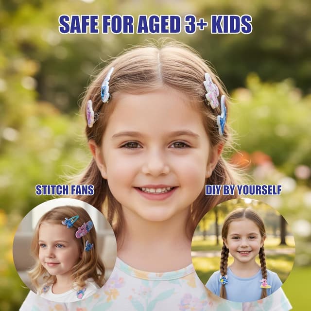 Detalle de Townley Girl Stitch Hair Accessory Set for Girls (22-Piece Clips, Ties, and Scrunchies)