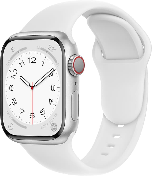 Detalle de Bracelet Sport ELETTRONEO SBC1 en silicone pour Apple Watch (Ultra 3/9 à 1/SE) blanc