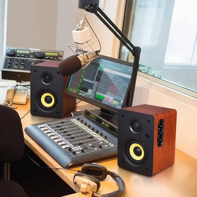 Thumbnail 6 de Sanyun SW206 4” HiFi-Regal-Lautsprecher mit Studio-Modus (80W aktiv) – Bluetooth 5.4, optisch, koaxial, TRS, AUX, USB-DAC