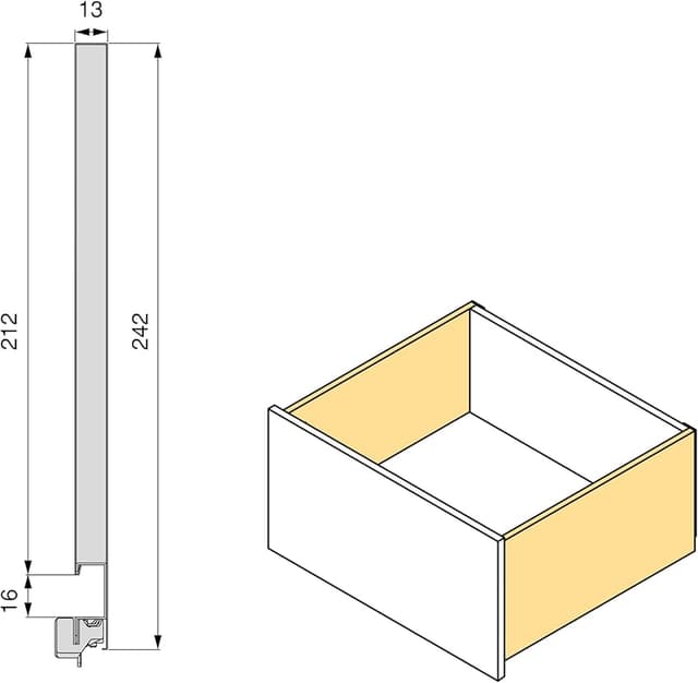 Thumbnail 1 de Emuca Kit cajón 178 mm profundidad 500 mm, 60 Kg