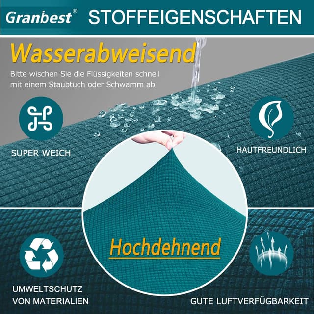 Detalle de Granbest Copridivano elasticizzato 1 posto blu-verde