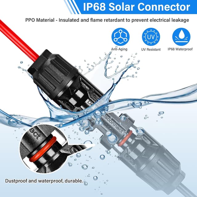 Detalle 2 de Cnauo Solar Crimpzange Set für PV-Kabel 2,5/4/6 mm² mit Steckern (IP68) und Zubehör
